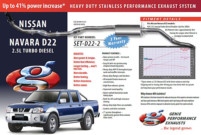 NISSAN NAVARA D22 2.5L Turbo Diesel 4X4 Double-Cab Ute 2008+...