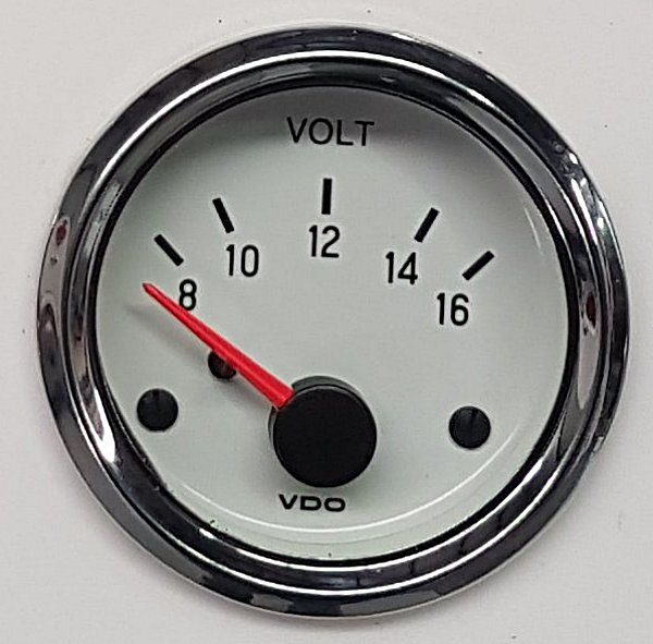 Voltmeter Chrome Bezel 8-16 range 12V